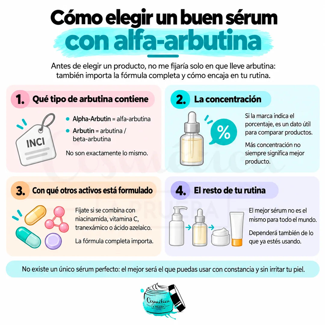 como elegir un buen serum con alfa-arbutina