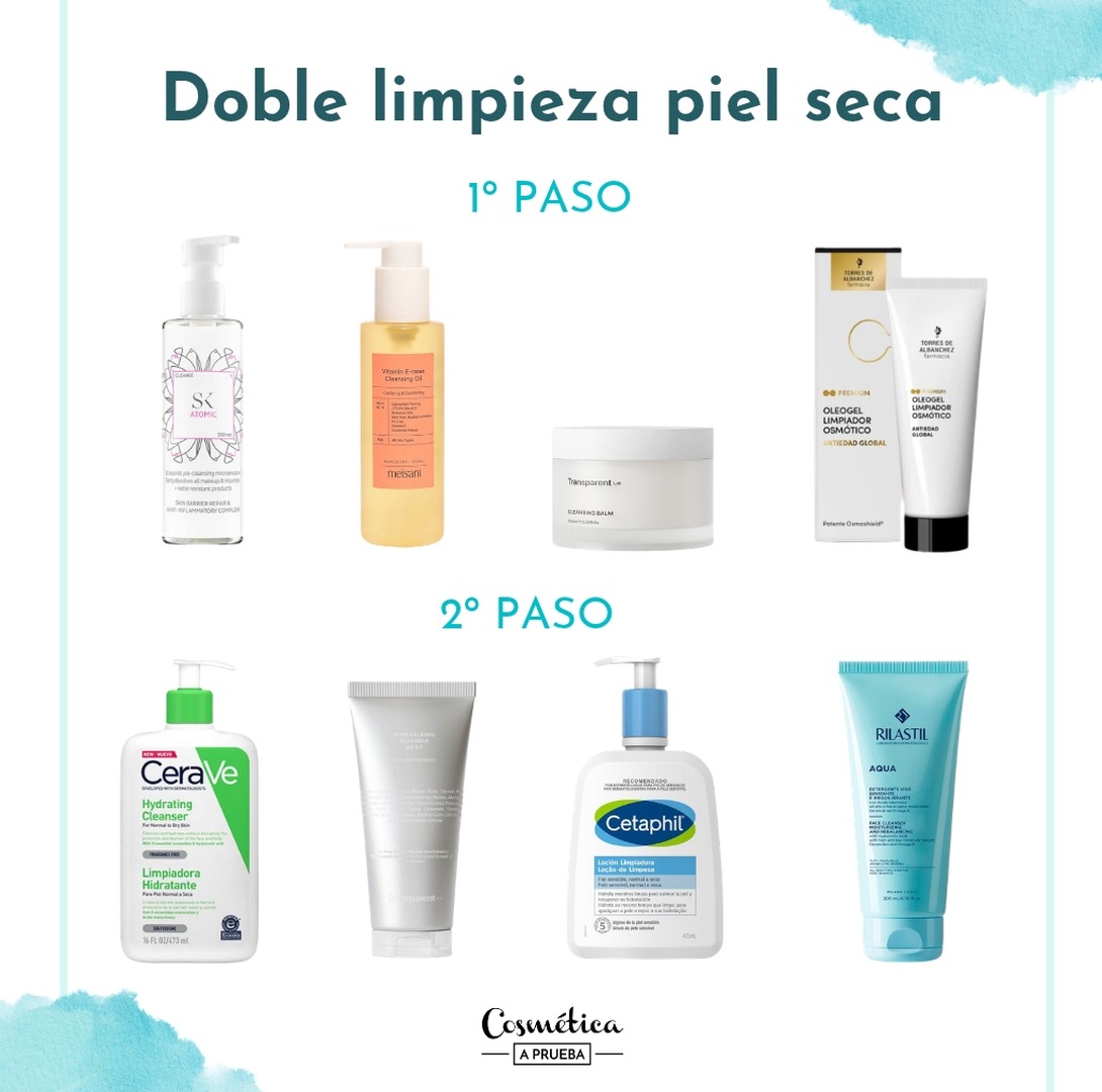 doble limpieza piel seca