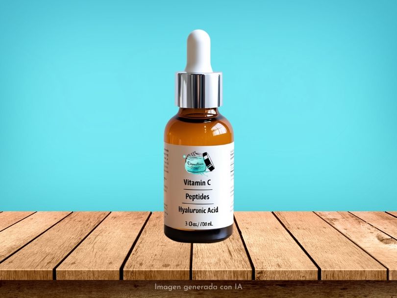 Sérums con vitamina C, ácido hialurónico y péptidos